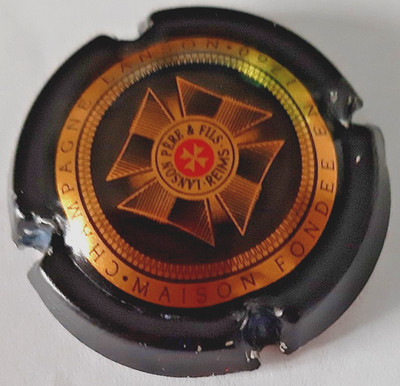 Champagnerkapsel Lanson Schwarz und Dunkelgold Nr. 95