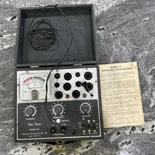 Accurate Instruments Model 157 Vacuum Tube Tester with manual in Case UNTESTED