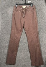 MICHAEL Michael Kors Pants Womens 6 Brown Gramercy Fit Stretch Straight Leg