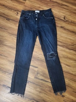 Womens Size 30 ''We The Free'' Denim Jeans, Dark Wash, Distressed, Fringe