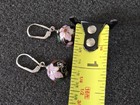 Vintage Cloisonne Dangle Drop Earrings - Sterling Silver Marked - 925 HC — photo 2