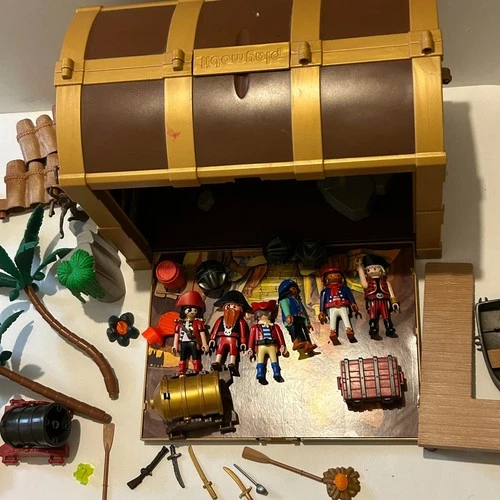 Vtg Playmobil Figures Pirate Accessories Treasure Chest Mixed Lot I