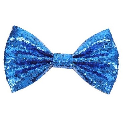 Ymapinc Sequin Bow Tie Sparkly Adjustable Glitter Necktie for Men Shiny Blue
