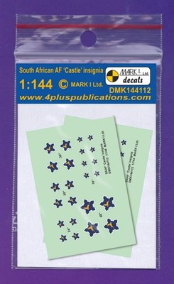 Mark I Decals DMK144112 1:144 SAAF ''Springbock und Schloss'' Abzeichen (1958-81), 2