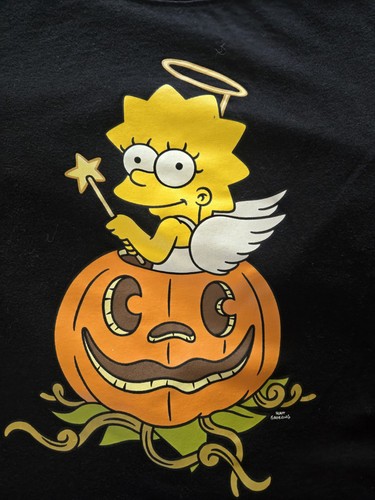 girls 6pc HALLOWEEN LOT Lisa Simpsons HOODIE t-shirts LEGGINGS black cat 8 10 12 - Picture 7 of 14