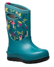 Bogs Neo-Classic Mushrooms Kid's Winter Boots, Teal Multi, K5