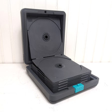 Vintage Laserline 12 Disc CD DVD Hard Flip Portable Case Storage Holder Compact