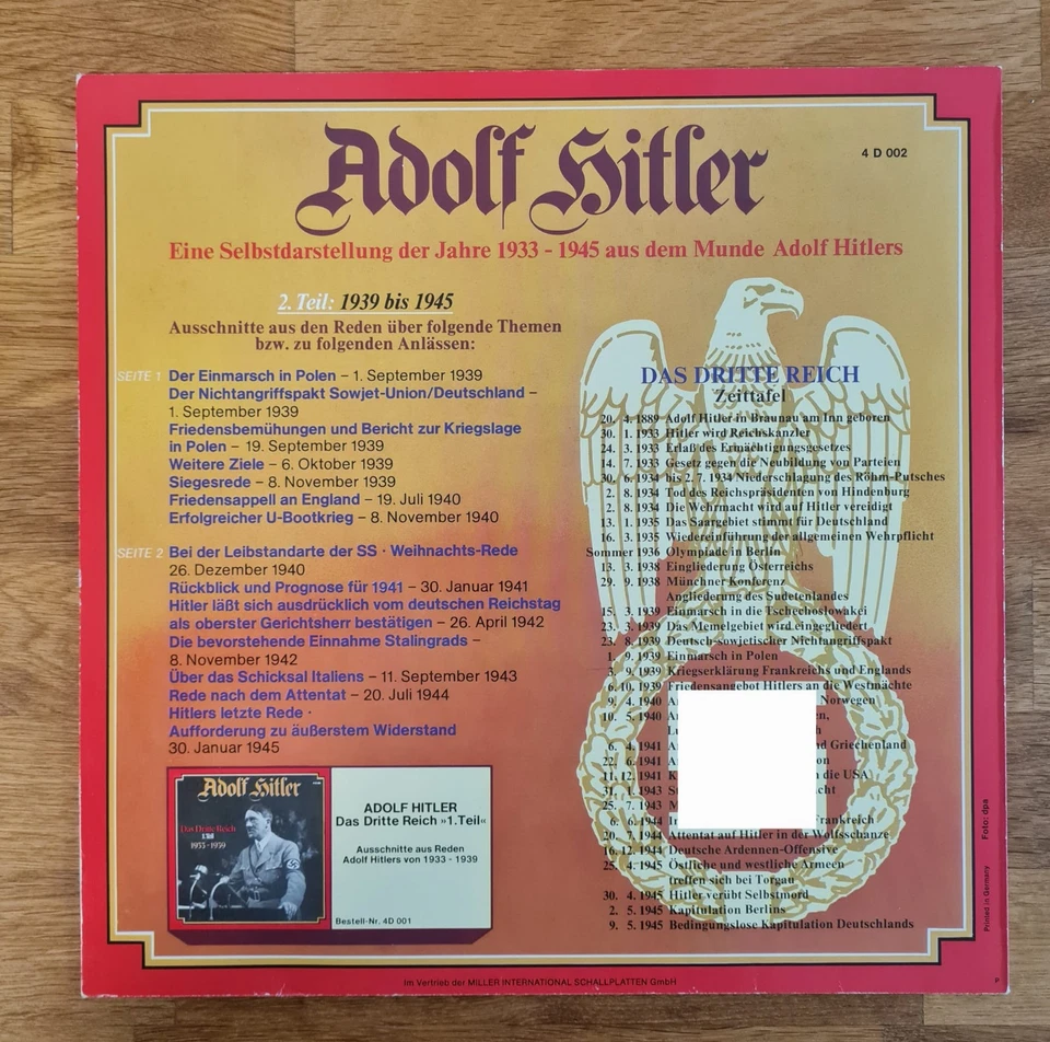 DAS III. REICH Dokumentation 2 LPs + 7" Flexi Single - Bild 3 von 4