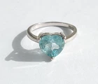 Vintage Ring Blue stone Sterling Silver 925 test Beautiful Women Jewelry size 8