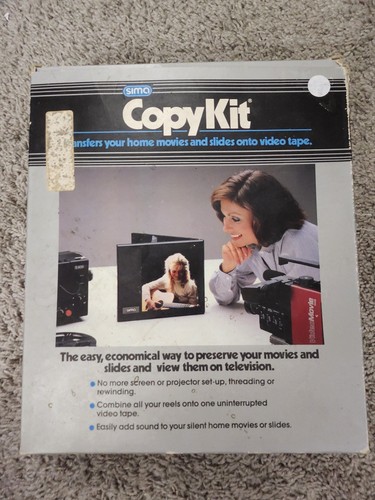 Vintage Sima Copy Kit - Transfer Home Movies and Slides to Video Tape 1985