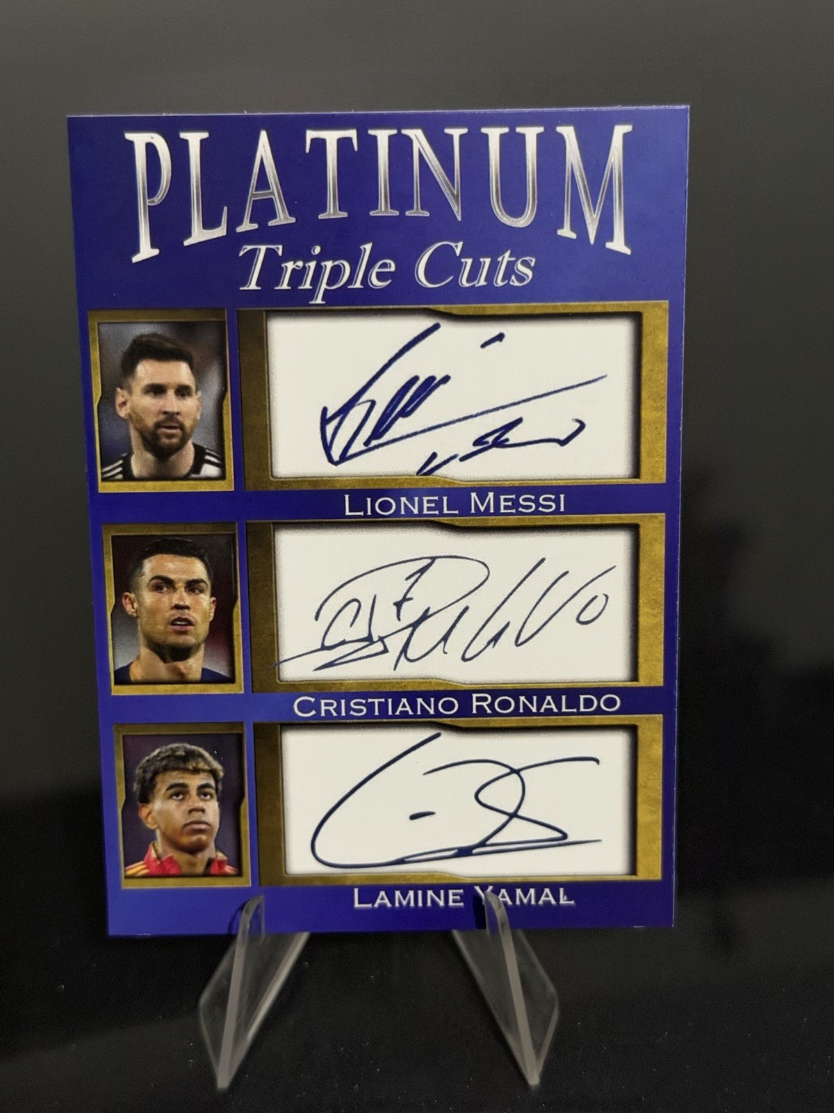 platinum triple cuts lionel messi cristiano ronaldo lamine yamal /1000 facs auto