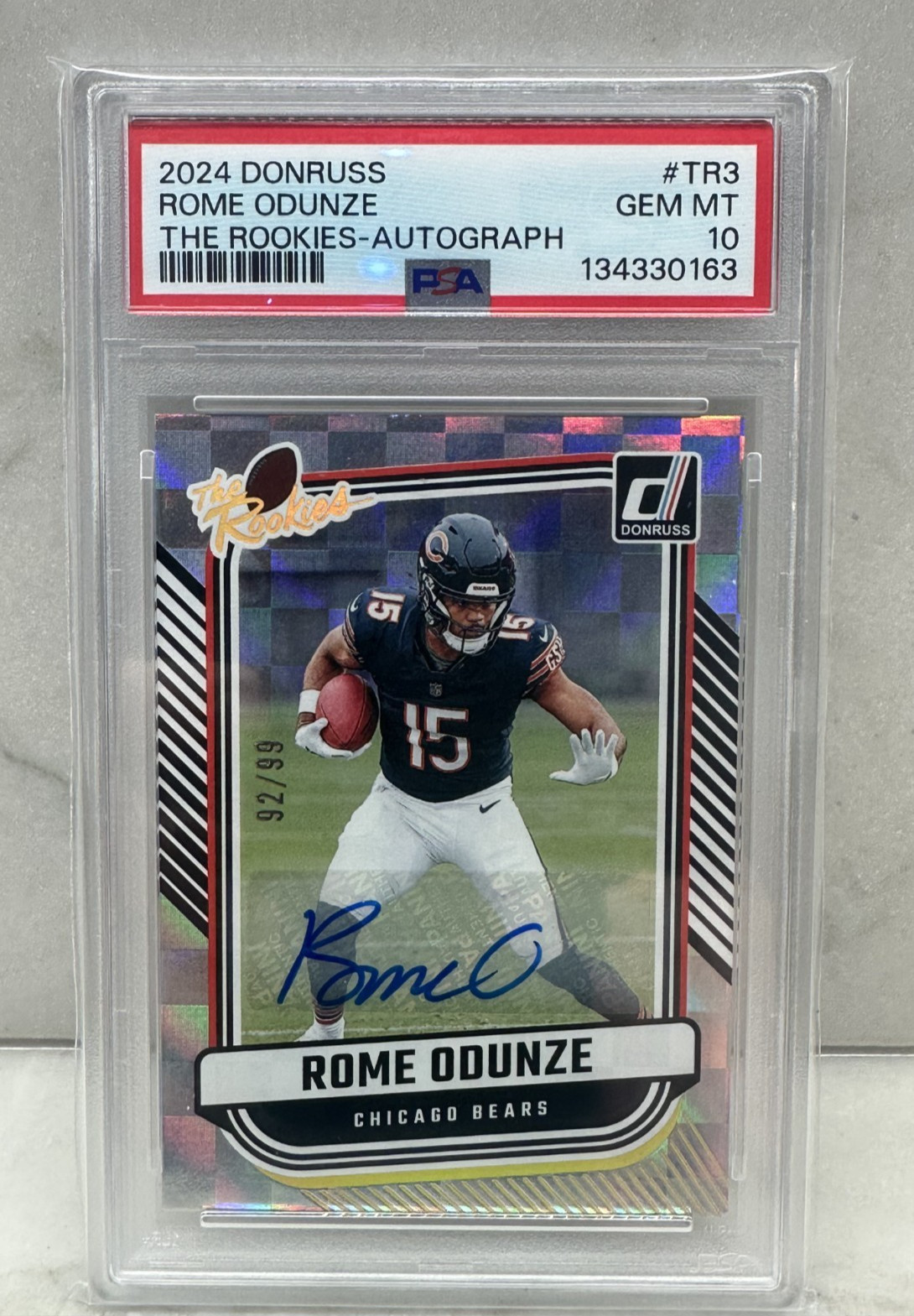 2024 Donruss, ROME ODUNZE /99 (RC, AU) The Rookies Auto - CHICAGO BEARS