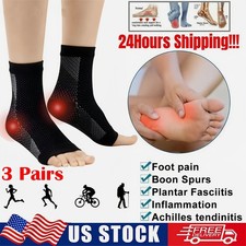 3 Pairs Neuropathy Socks for Women Men, Plantar Fasciitis Socks For Pain Relief