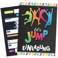 8 Einladungskarten Kindergeburtstag Jump Party - Einladung Jungen & MäDchen #91