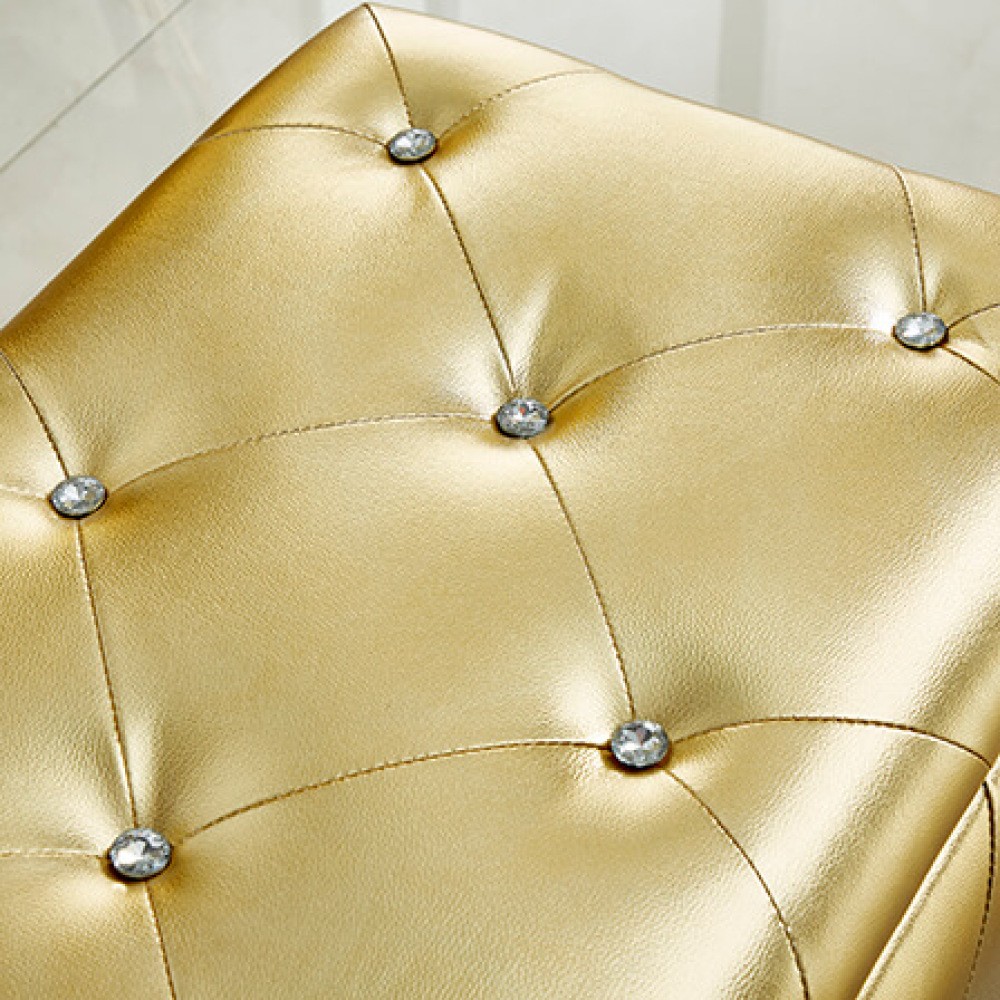 Bed Foot Storage Bench with Crystal Button Accents