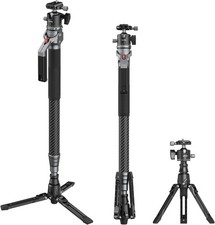 SmallRig 166.5cm / 65.6" Carbon Fiber Monopod for Camera Maxload. 5kg Ball Head