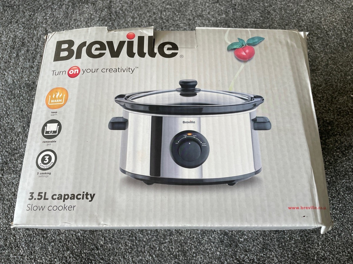 NEW BREVILLE LITRE SLOW COOKER ITP 136 Heat Settings Easy