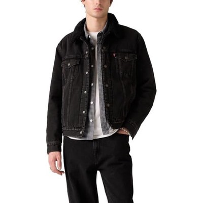 LEVI'S MEN'S SHERPA TRUCKER JACKET MEDIUM BUILT TOO FAST NON STRETCH