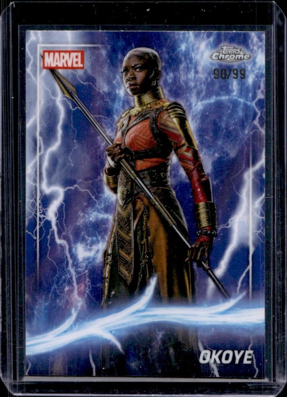 2025 Topps Chrome Marvel Studios Okoye Thor Refractor #/99 Black Panther