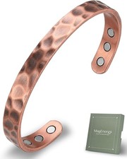 100 Pure Copper Bracelet Men Women Arthritis Pain Relief Adjustable Cuff Bangle
