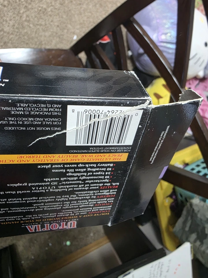 Utopia: Creation of a Nation SNES Complete CIB Authentic! Good Condition! Rare! - Image 2 of 3