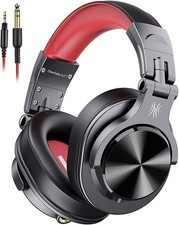 OneOdio A71 Hi-Res Studio Recording Headphones - Wired Over Ear Black, Red