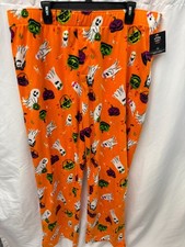 Men s Hyde Eek Halloween Fleece Pajama Lounge Pants Ghost Pumpkin XL NWT
