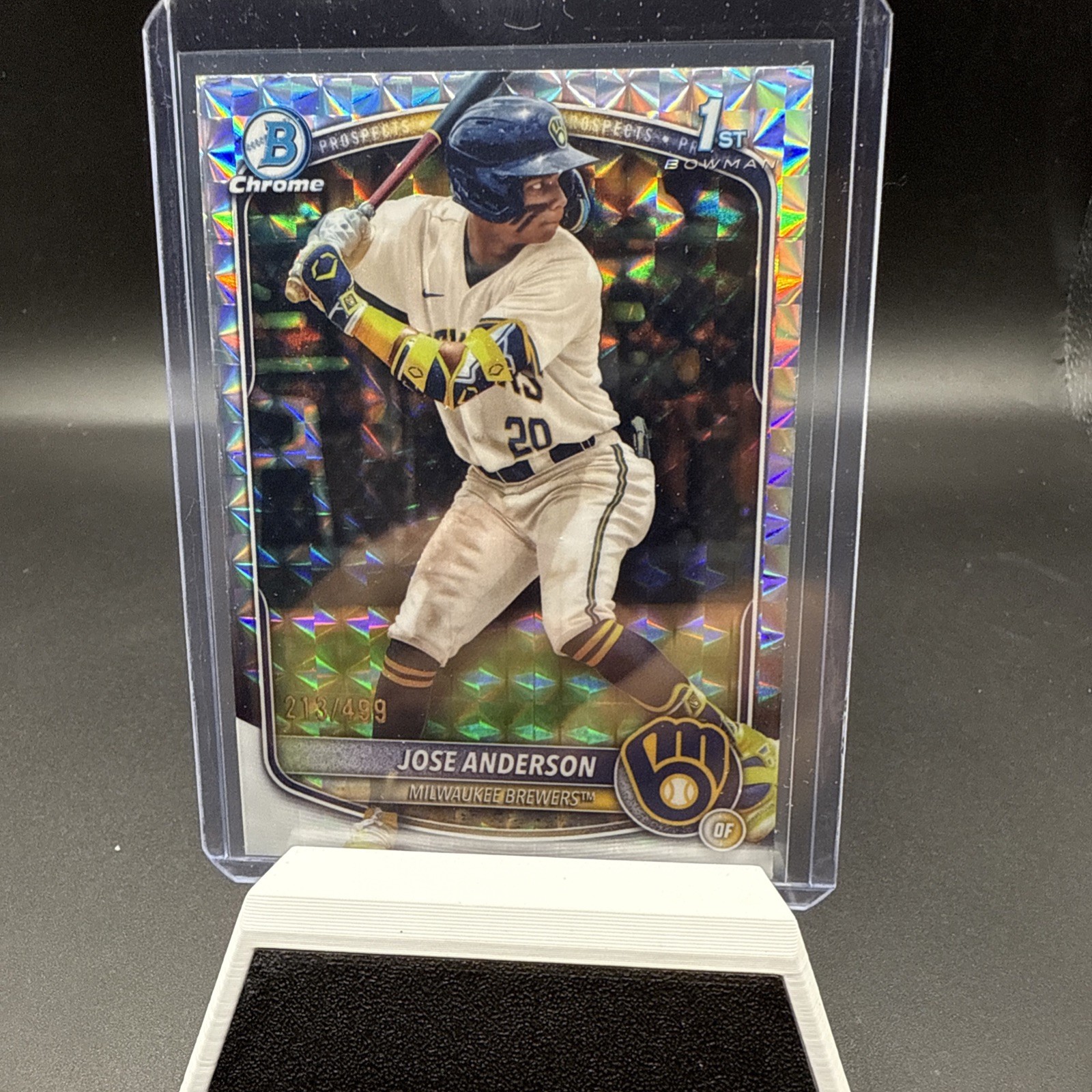 2025 Bowman Chrome Jose Anderson RC /499 Milwaukee Brewers #BCP-193 Geometric