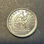 1850 SEATED LIBERTY HALF DIME - ONE (1) TOTAL U.S. COIN W/ FLIPS - NICE COIN!!