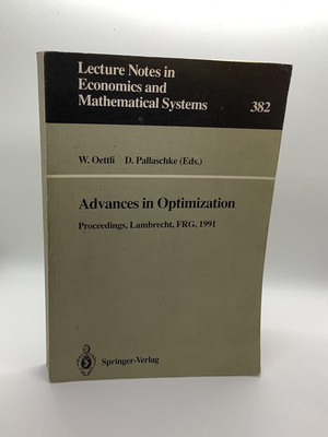 Advances in Optimization Proceedings of the 6th French-German Colloquium 1992