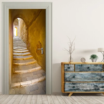 Türtapete selbstklebend TürPoster - TREPPE ZUM LICHT - Bild 1 von 4