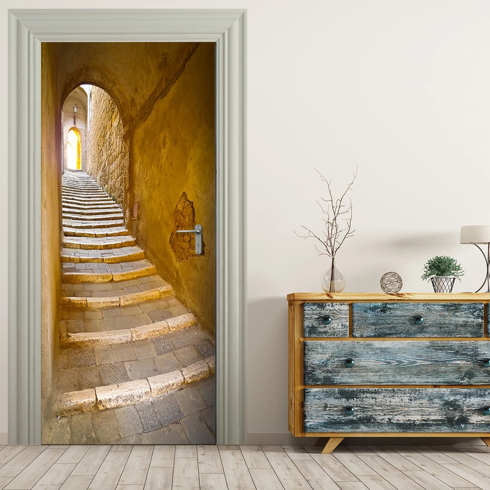 Türtapete selbstklebend TürPoster - TREPPE ZUM LICHT - Bild 1 von 4