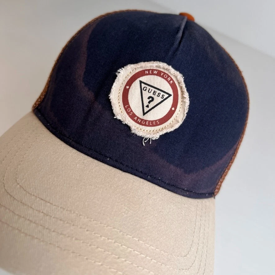 Sombrero Guess Hombres Snap Back Deletrear Parche Malla Camionero Color Bloque Hype Core Cap Ex Foto 3 de 4