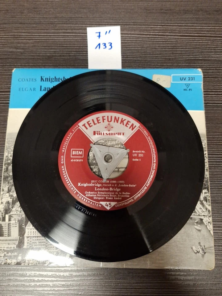 FRANZ ANDRÉ: Eric Coates / Edward Elgar (EP Telefunken SUV 231 / Stereo - Bild 2 von 2