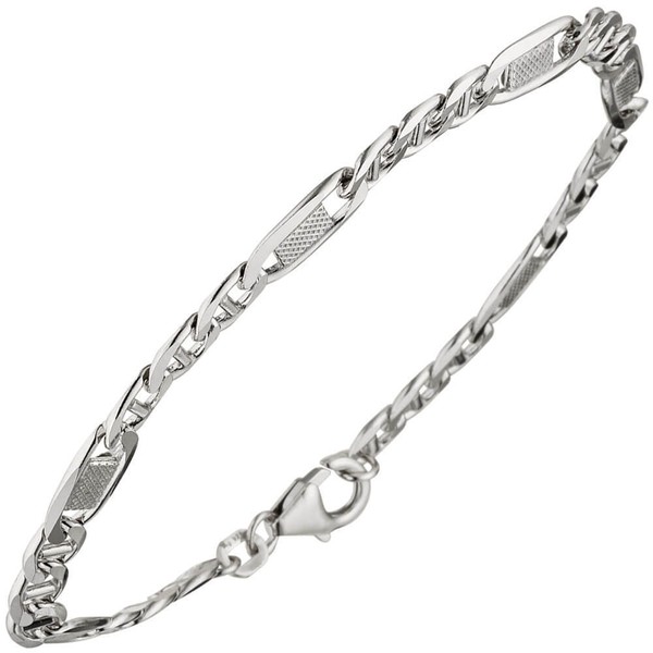 5,2Mm Panzersteg-Armband Armkette Armschmuck Aus 925 Silber 19Cm Silberarmband-image