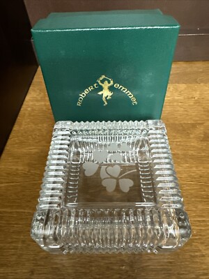 Robert Emmet Irish Crystal Trinket Jewelry Box Shamrock Good Luck Gift NIB