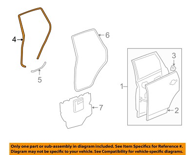 GM OEM 2008 Vue Rear Door Door Components-W'strip On Body 96832698