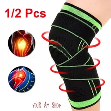 Knee Sleeve Compression Brace Support Sport Joint Pain Arthritis Relief Strap US