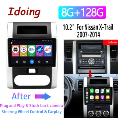 Wireless Carplay 4-64G Android For Nissan X-Trail 2007-13 T31 Car Stereo Radio