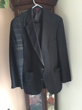 Jos A Bank Executive Collection Dark Navy Striped Mens Suit