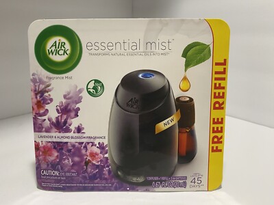 Air Wick Essential Mist Lavender/Almond Blossom Diffuser w/free Refill - NIB