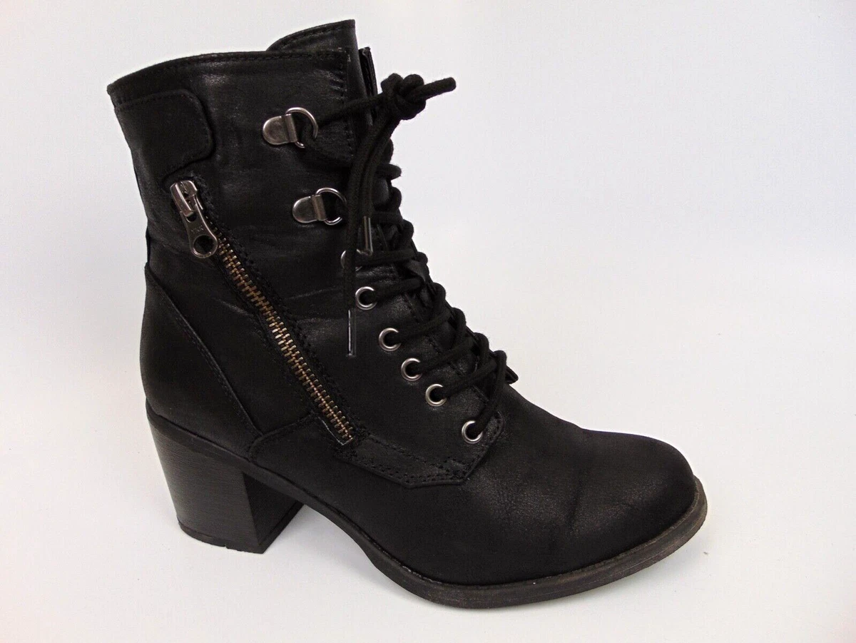 White Mountain Dorian Ankle Combat Boot Women s Size 7.0 M Black