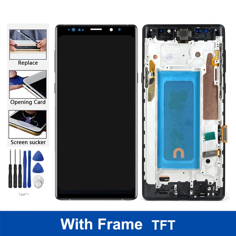For Samsung Galaxy Note 9 LCD Display Touch Screen Digitizer Assembly with Frame - Image 2 of 4