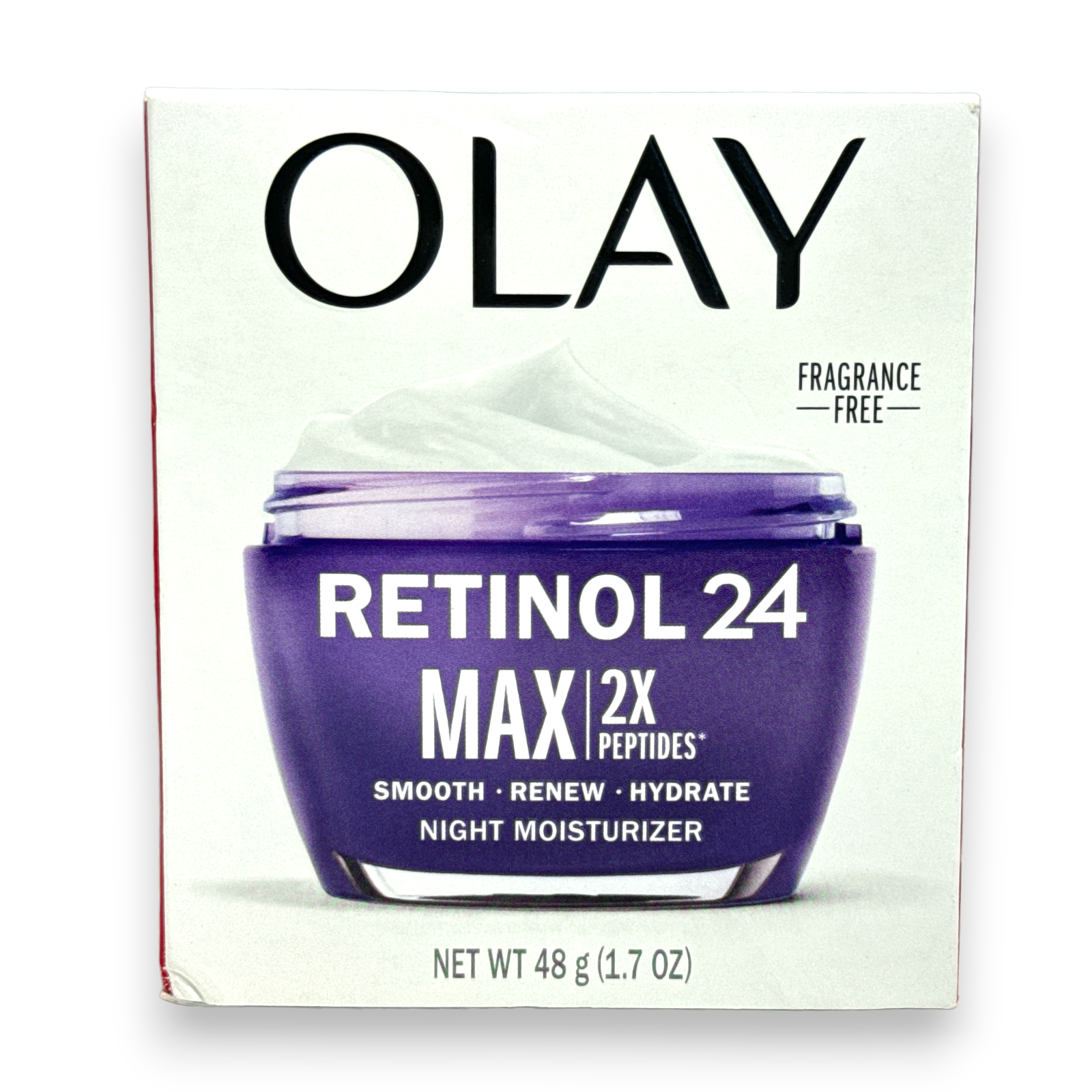 Olay Retinol 24 Max 2x Peptides Night Moisturizer Fragrance-Free 48g/1.7oz. NEW