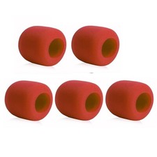 5 Pack Microphone Windscreen Cover Sponge for Shure SM58 Wireless Handheld RED