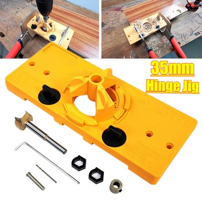 35mm Cup Style Hinge Jig Forstner Bit Drill Guide Set For 