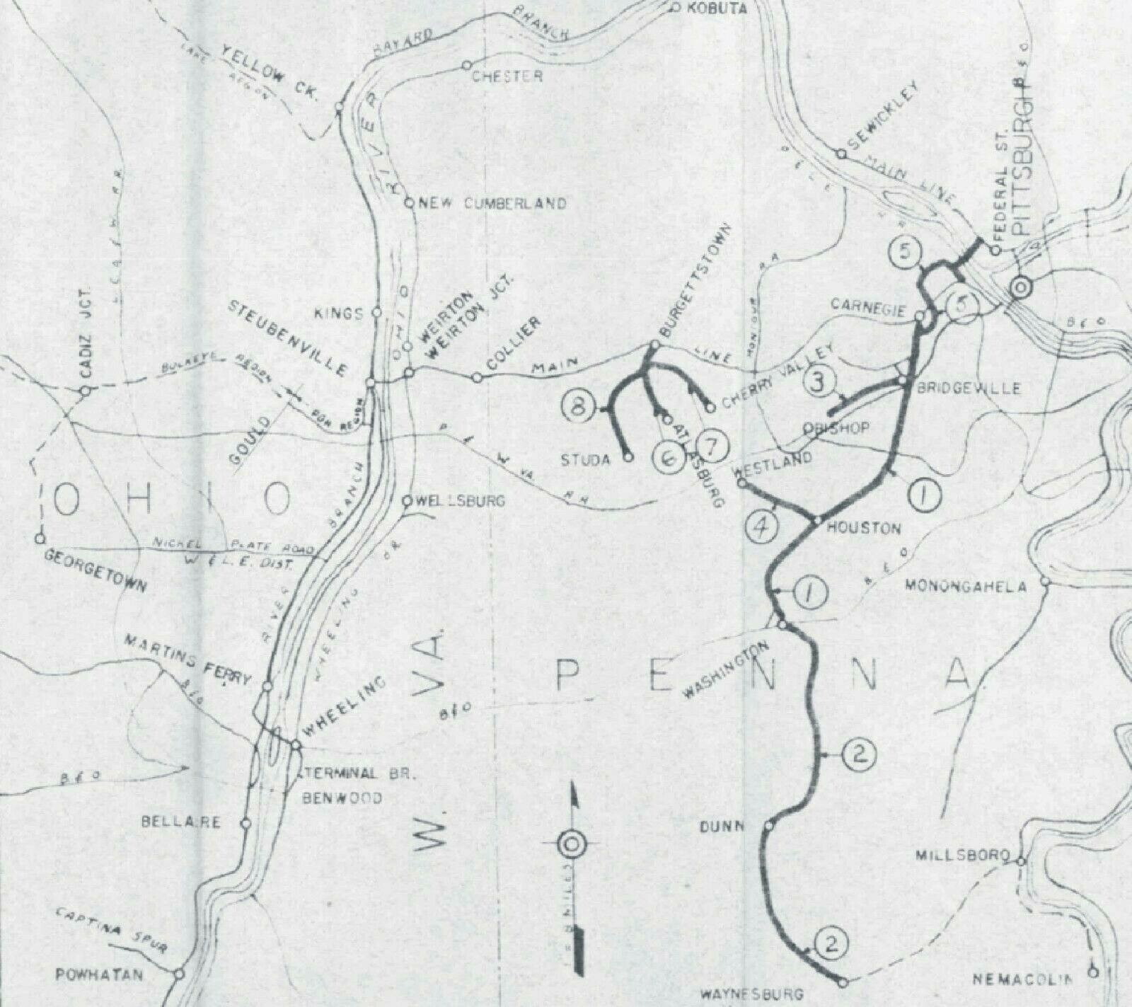 Pennsylvania RR 1961 Pittsburgh Div. Central Region Branches PDF Pages