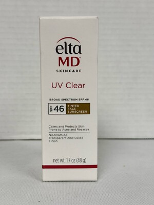 Elta MD UV Clear TINTED Facial Sunscreen SPF 46 1.7 oz EXP 09/2026