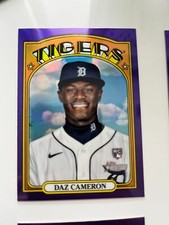DAZ CAMERON 2021 Topps Heritage High Number PURPLE CHROME Hot Box #575 RC