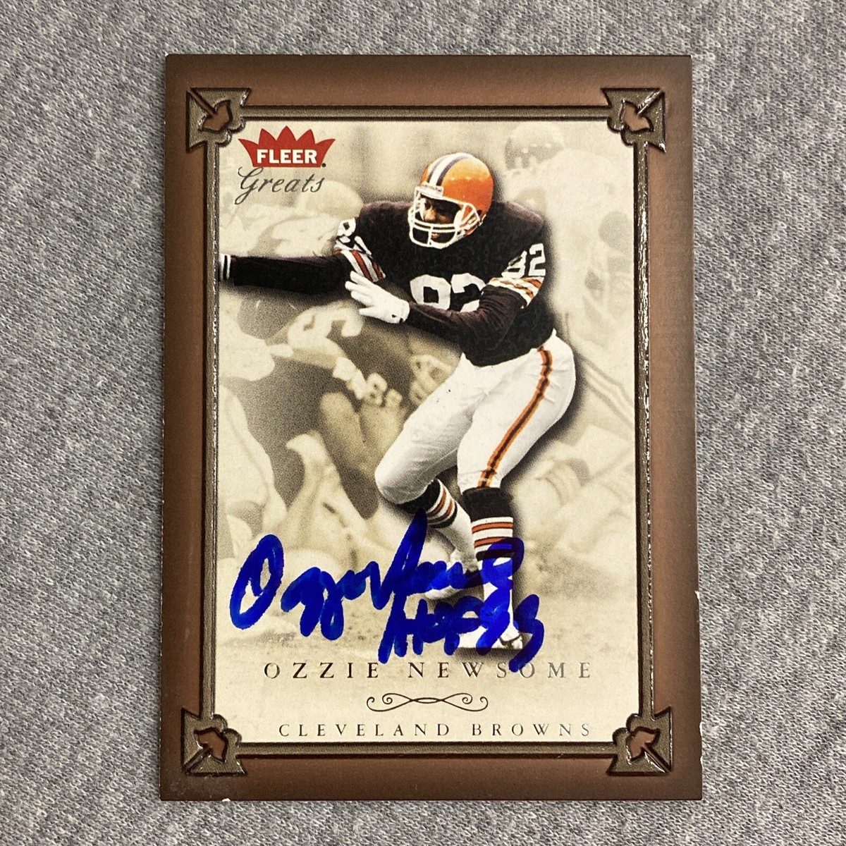 2004 Fleer Greats of Game Football #56 Ozzie Newsome Autograph HOF